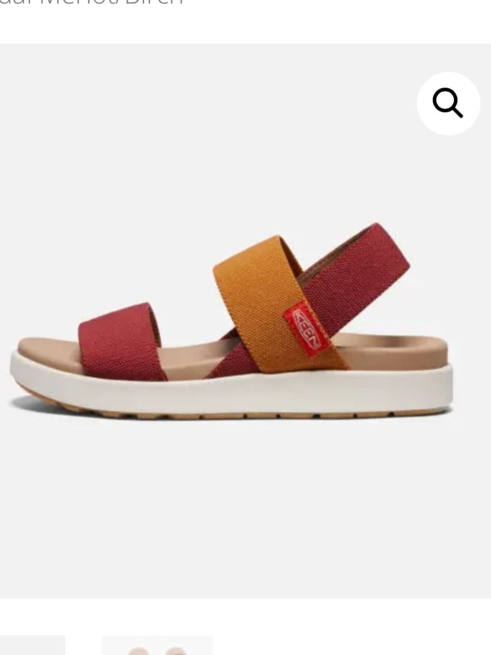 NWOT Women’s 10.5 Keen Backstrap Elle Sandal Maroon and Birch